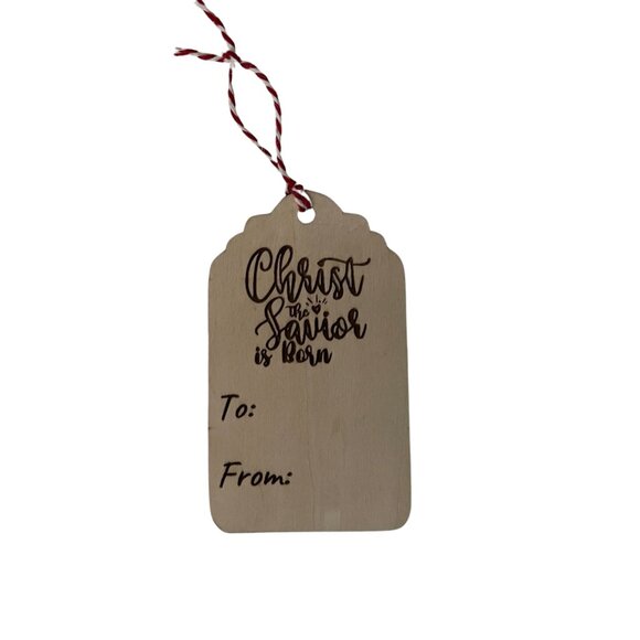 Christmas Gift Tags Ornaments Holiday Gift Tags Wood Gift Tags set of 6 - Picture 7 of 7